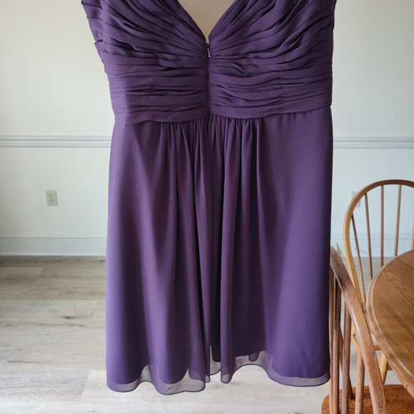 BILL LEVKOFF purple chiffon gown - Picture 2 of 11